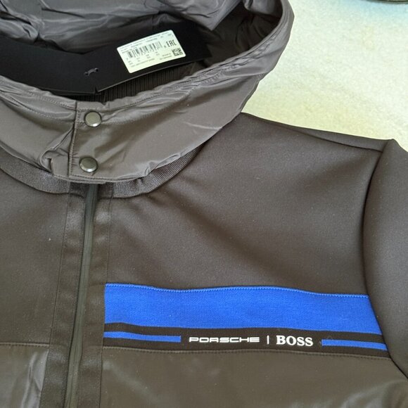 Hugo Boss Porsche Skiles 32 Black Hooded Jacket, Sz. Med & X-Large - Picture 8 of 11